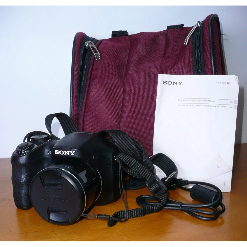 Sony Cybershot DSC-H200 Digital Camera 20.1 Mega Pixels & Case WORKS EUC